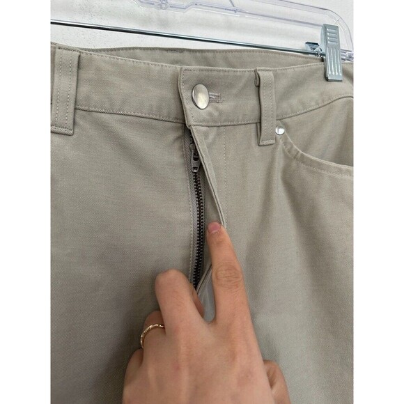 Lululemon ABC Pant Utilitech Raw Linen Chino Trousers Athleisure Men's Size 34 - Picture 4 of 9